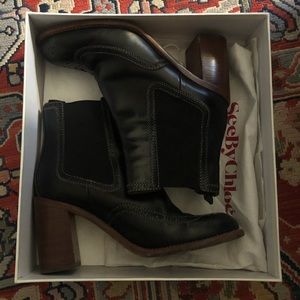 See By Chloe wingtip leather boots